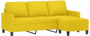 Sofa 3-osobowa z podnÃ³Å¼kiem, jasnoÅ¼Ã³Åty, 180 cm, tkaninÄ