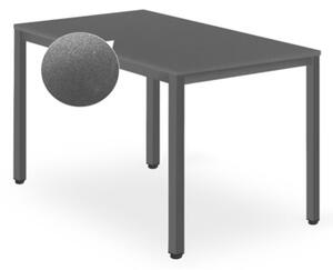 Zestaw Stół TESSA 120cm x 60cm - czarny / czarne nogi + 4 krzesła WAT czarne / nogi czarne
