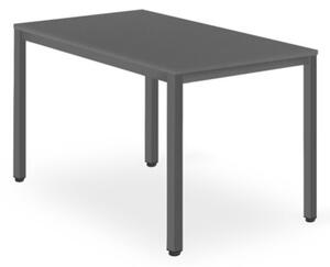 Zestaw Stół TESSA 120cm x 60cm - czarny / czarne nogi + 4 krzesła WAT czarne / nogi czarne
