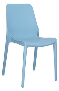Krzesło Ginevra niebieskie z tworzywa