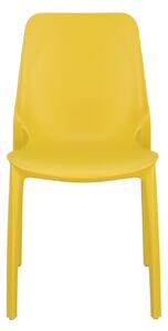 Krzesło Ginevra żółte z tworzywa
