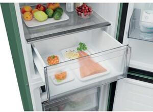 Lodówka CANDY CNCQ2T518EG No Frost zielona o szerokości 55cm