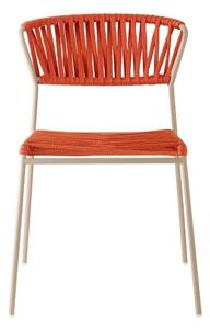 Krzesło Lisa Filo szaro-pomarańczowe