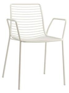 Krzesło Summer Arm białe metalowe