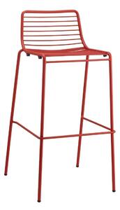 Krzesło barowe Summer czerwone metalowe