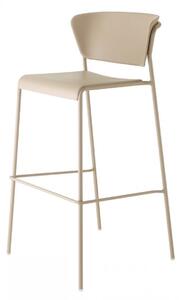 Krzesło barowe Lisa 75cm szare nowoczesne
