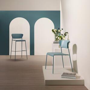 Krzesło barowe Lisa 75cm niebieskie nowoczesne