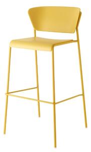Krzesło barowe Lisa 75cm żółte nowoczesne