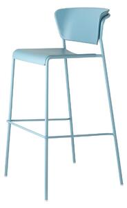 Krzesło barowe Lisa 75cm niebieskie nowoczesne