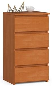 Szafka do sypialni, STILO, 4 szuflady, 40x35x74 cm, olcha, mat | TYLETEGOTU