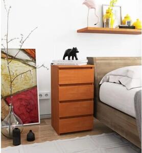 Szafka do sypialni, STILO, 4 szuflady, 40x35x74 cm, olcha, mat | TYLETEGOTU