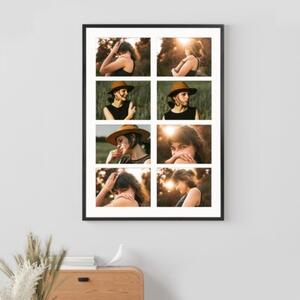 Ramka na zdjęcia 8 zdjęć 15x21 cm rama czarna foto galeria 50x70 cm FRAMAI®