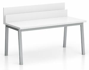 Biurko SINGLE LAYERS z przegrodami, biały