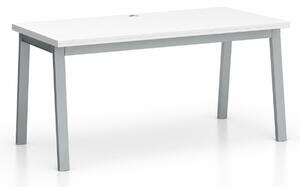 Biurko SINGLE LAYERS bez przegród, białe