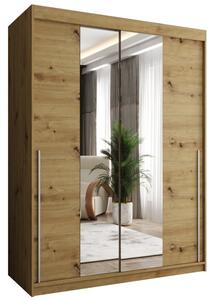 Szafa przesuwna z lustrem Garderoba SIMA T1 150 artisan + u. srebrny