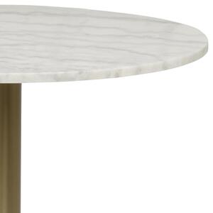 Stół okrągły Corby marmur/złoty 80cm