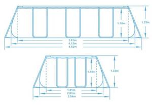 Basen stelażowy Bestway 56456 ogrodowy 412x201cm rodzinny 17w1 full zestaw