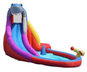 Dmuchany zamek REKIN 2w1 wodny trampolina HappyHop długi ślizg XL