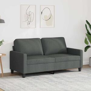 Sofa 2-osobowa, ciemnoszara, 140 cm, tapicerowana tkaninÄ
