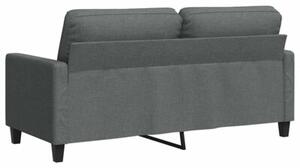 Sofa 2-osobowa, ciemnoszara, 140 cm, tapicerowana tkaninÄ