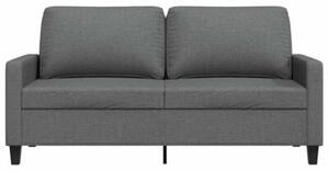 Sofa 2-osobowa, ciemnoszara, 140 cm, tapicerowana tkaninÄ