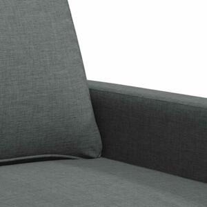 Sofa 2-osobowa, ciemnoszara, 140 cm, tapicerowana tkaninÄ