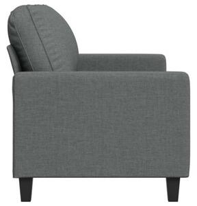 Sofa 2-osobowa, ciemnoszara, 140 cm, tapicerowana tkaninÄ