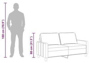 Sofa 2-osobowa, brÄ zowa, 140 cm, tapicerowana tkaninÄ