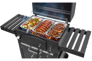 Grill węglowy ogrodowy Berdsen BD-893 komin żeliwny ruszt z pokrywą popielnik + termometr