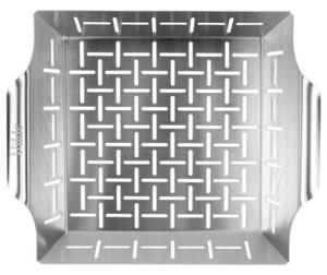 Koszyk do grillowania stalowy perforowany 27x23x5 cm