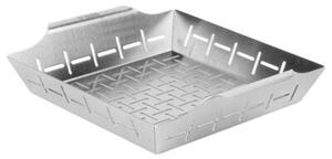 Koszyk do grillowania stalowy perforowany 27x23x5 cm