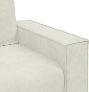 Sofa 2-osobowa, kremowy, 180x78x84 cm, tapicerowana aksamitem
