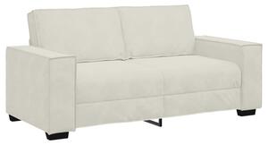 Sofa 2-osobowa, kremowy, 180x78x84 cm, tapicerowana aksamitem