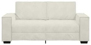Sofa 2-osobowa, kremowy, 180x78x84 cm, tapicerowana aksamitem