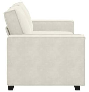Sofa 2-osobowa, kremowy, 180x78x84 cm, tapicerowana aksamitem