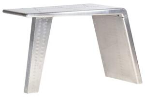 Biurko aviator, srebrne, 112 x 50 x 76 cm, metalowe