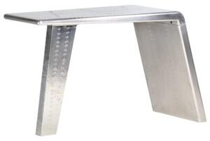 Biurko aviator, srebrne, 112 x 50 x 76 cm, metalowe