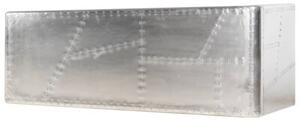 Biurko aviator, srebrne, 112 x 50 x 76 cm, metalowe