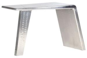 Biurko aviator, srebrne, 112 x 50 x 76 cm, metalowe