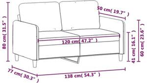 Sofa 2-osobowa, ciemnozielona, 120 cm, tapicerowana aksamitem