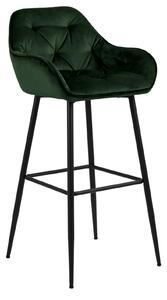 Krzesło barowe Brooke VIC zielone glamour
