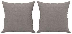Sofa 2-osobowa z poduszkami, taupe, 140 cm, tkanina