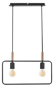 Czarna podwójna lampa wisząca w stylu industrialnym - 4X D223 N9-W90