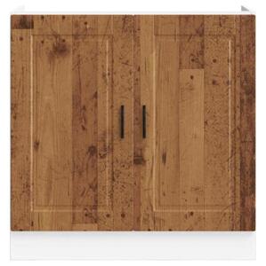 Szafka pod zlewozmywak, porto, stare drewno, 80x46x81,5 cm