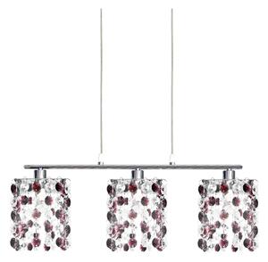 Burgundowe kryształowe lampy wiszące - 4X D215 W2-G71