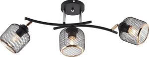 Czarna lampa wisząca z trzema kloszami - B6-L69