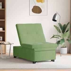 Nowoczesna sofa z funkcjÄ spania w jasnozielonym aksamicie