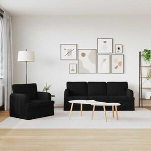 ModuÅowa sofa w kolorze czarnym z ergonomicznym designem i wygodnymi poduszkami