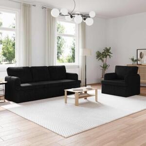 ModuÅowa sofa w kolorze czarnym z ergonomicznym designem i wygodnymi poduszkami
