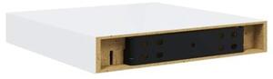 Półki ścienne 2 szt., białe, wysoki połysk, 23x23,5x3,8 cm, mdf
